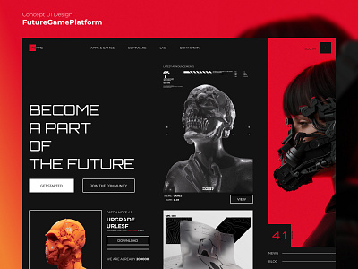 Website Design. Apps & Games Community app design future game ui ux web website