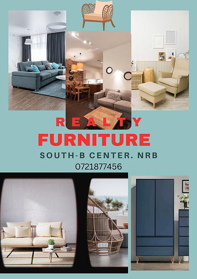 realty furniture poster branding graphic design