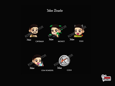 Man Twitch Emotes boy emote cartoon design design emote emoji emote emotes illustration man emote twitch twitchemote twitchemotes