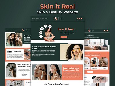 Skin It Real | Skin & Beauty Website beauty website ideas inspiration landing page makeup website professional website skin anf beautiil skin it real skin website squarespace squarespace template template ui uiux website website designs