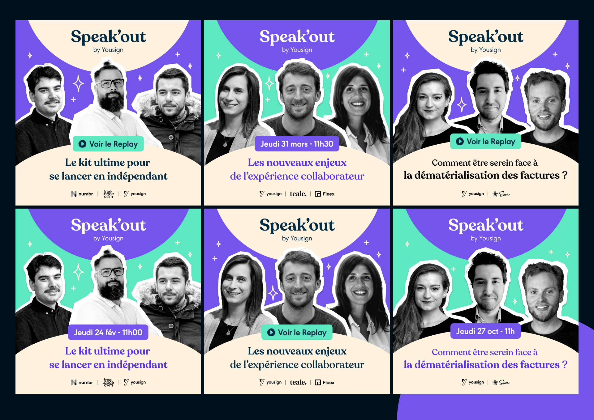 Speak'out (Webinar Series) — Ads, Social Media advertisement advertising branding design digital illustration digital webinar electronic signature esignature graphic design identity illustration illustrator logo social media visual webinar yousign