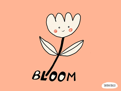 Bloom bloom cute design flower fun illustration illustrator kids illustration pattern photoshop pink spring