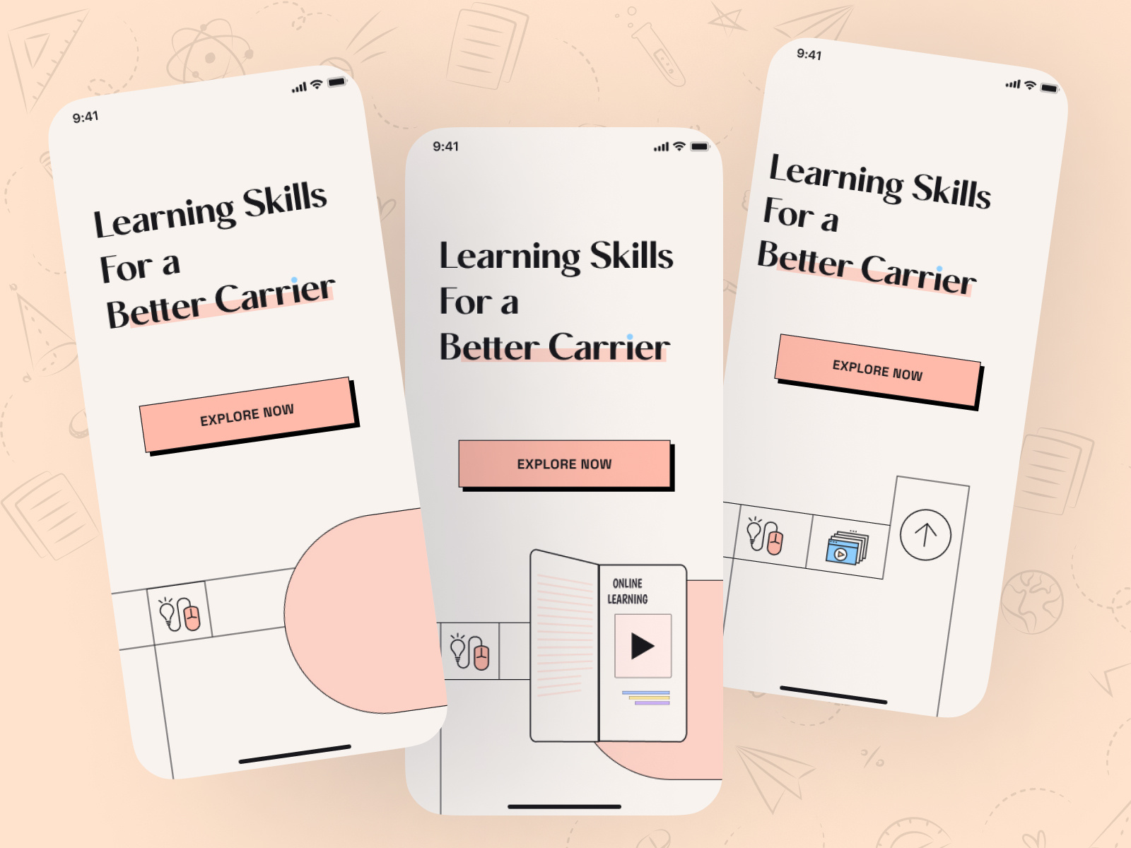 E-learning Onboarding Screen by Vijay parmar on Dribbble