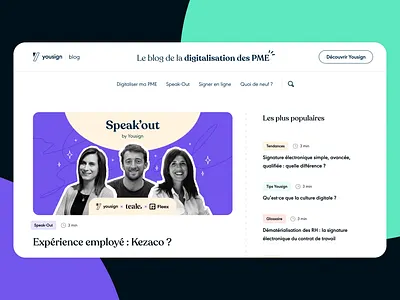 Speak'out (Webinar Series) — Blog Illustration 3d advertisement artwork blog branding design digital illustration esignature graphic design identity illustration illustrator logo tech vector visual identity yousign