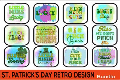 ST.Patrick's day retro design bundle 3d animation app branding design email emailsignachur graphic design illustration logo t s ui