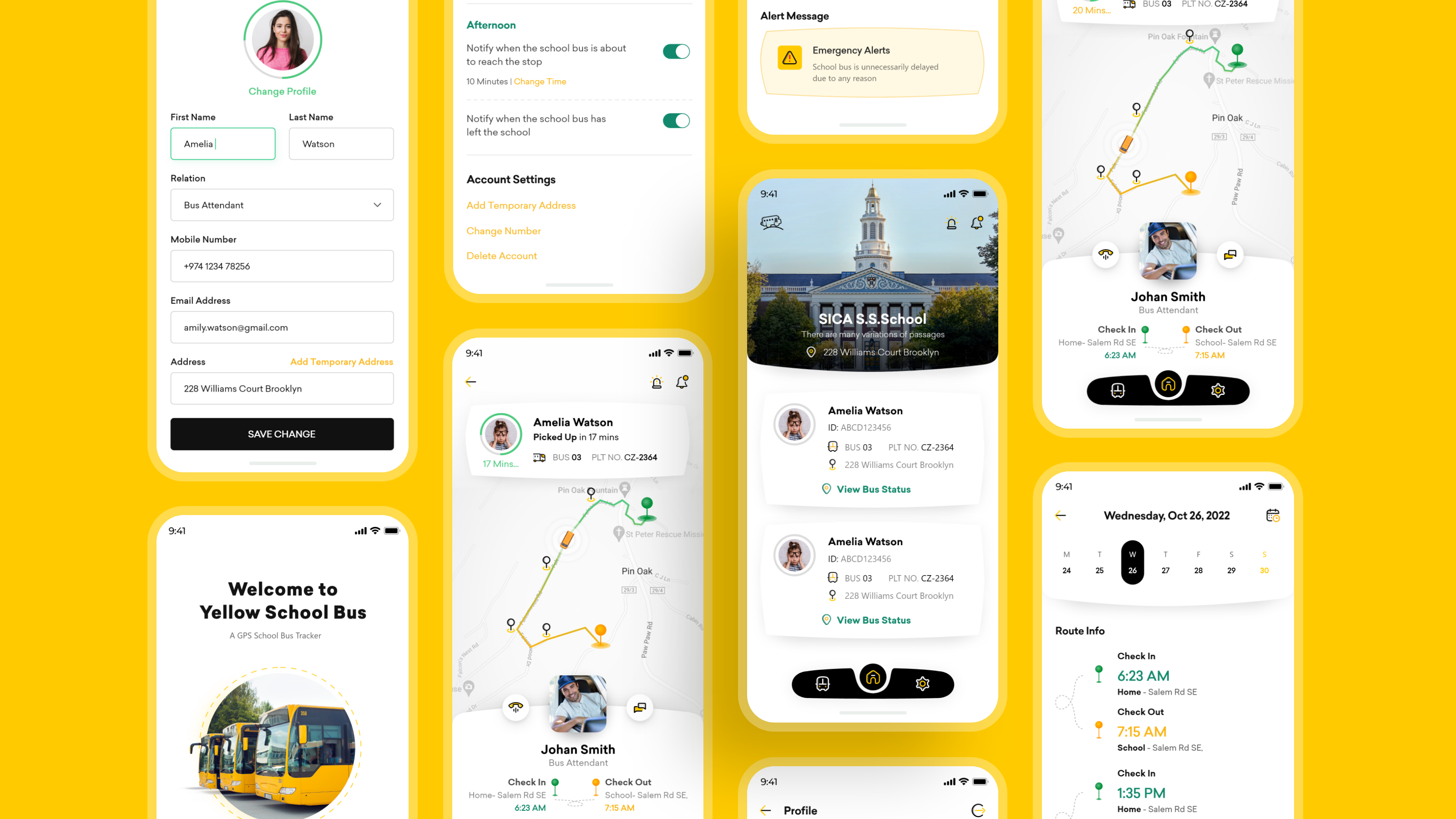School Bus Tracking Online Platform App Design by Codiant Software ...