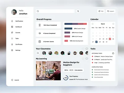 Education Dashboard Concept dashboard design education figma ui uiux ux web
