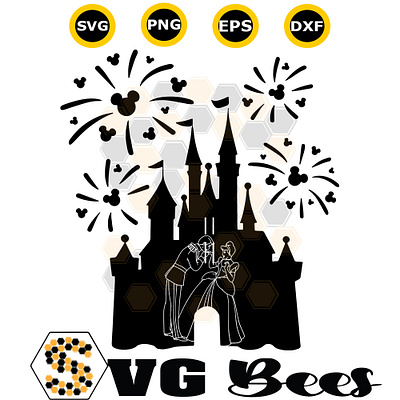 Cinderella Castle Silhouette SVG cinderella castle silhouette svg svgbees