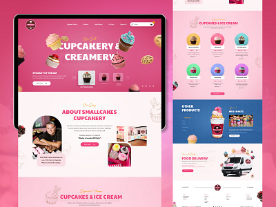 Maryland Cupcakes | Web design | UI/UX branding design graphic design illustration logo logo design motion graphics ui web design web development