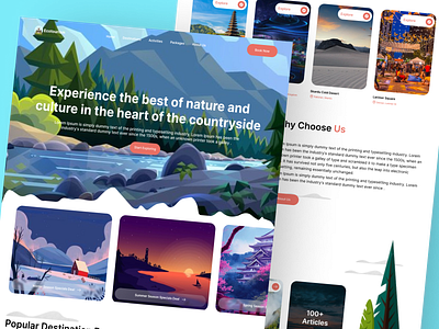 Travel Landing Page. landing page travel website ui design ux design website design