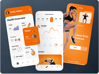 Fitness app app application design fitness fitness app fitness tracking mobile mobile app sport ui ui ux uiux design ux
