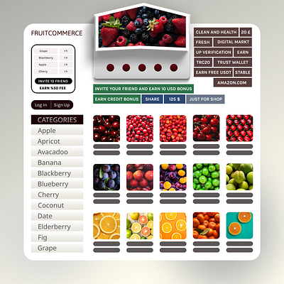 White Cherry - Fruit Market UI commerce market marketing minimalist ui white