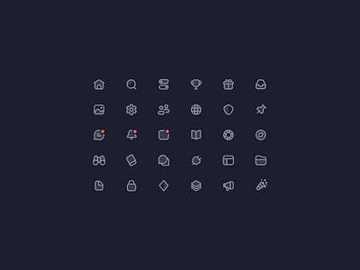 Dual-tone icons exploration clean component components library icon iconography icons iconset iconsystem illustration interface ui variation vector