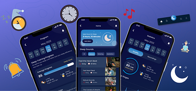 Sleep Tracker App appdesign sleeptracker ui uiapp uiux