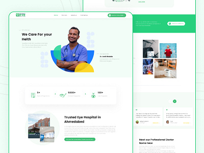 Eye Hospital Web Landing Page Design concept concept art concept design doctor website illustration landing page landing page design logo uiux design uiuxdesigner user experience design user interface design web website website design