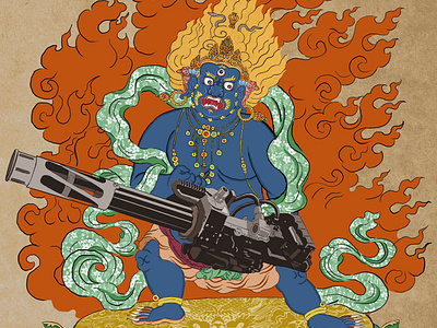 Namo Gatling Vajrapani illustration