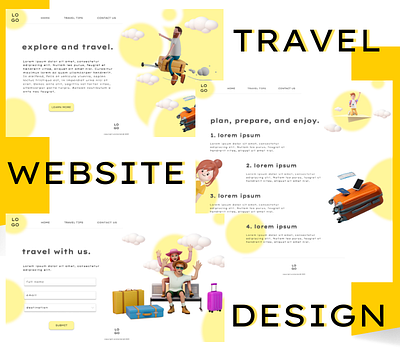 Travel Website Template concept design travel travel agency ui ux website