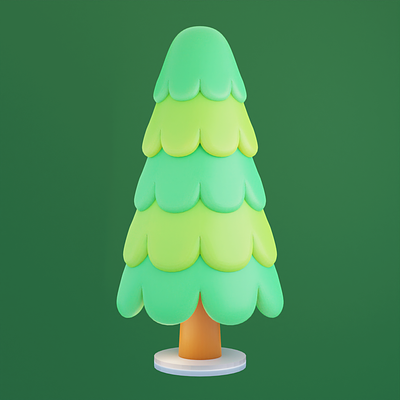 3D Tree Study #001 3d 3d icon 3d illustration 3dcg blender blenderrender green tree