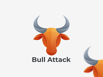 Bull Attack app branding bull attack coloring bull coloring bull logo design graphic design icon illustration logo ui ux vector