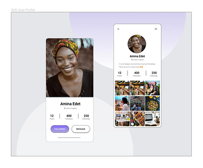 Daily UI 006 - Design a User Profile branding colour inspiration dailyui design design dailyui ux website ui design inspiration inspiration ui ux