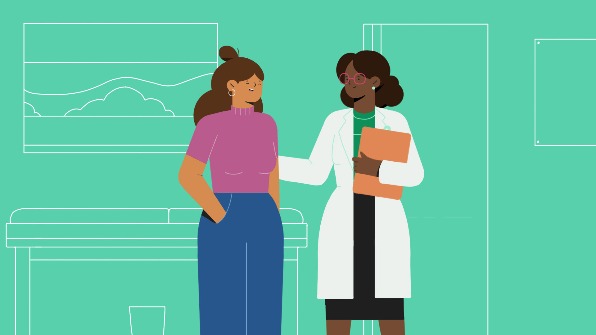 Breastcancer Clinical Trials 2d animation animation character character design clinical corporate design explainer video illustration medical motion design motion graphics vector