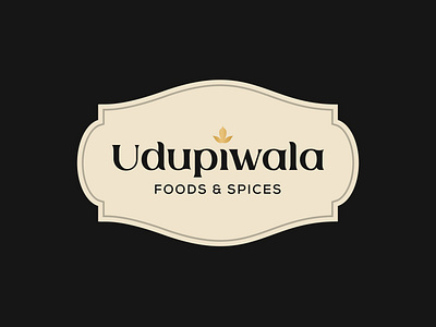 Udupiwala - Foods & Spices | Logo Design art art direction brand brand identity branding design digital digital art dribbble food graphic design illustration logo logo design minimal minimal art minimal logo design spice vector vector art