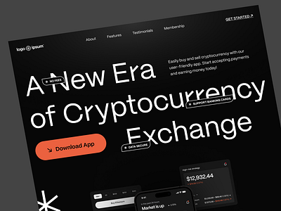 Cryptocurrency Exchange Crypto Web Landing Page UI Design business website design landing landing page landingpage page site ui user interface ux web web design web designer web page web site webdesign webpage website website designer websites