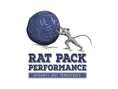 Rat Pack animal logo animals cartoon fitness fun fun logo graphic design grit gym gym logo illustration illustration art logo logos mascular playful playful logo power rat vector