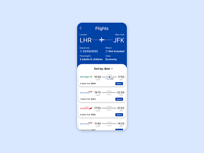 DailyUI #068 Flight Search airplane airport blue daily ui daily ui 068 daily ui 68 dailyui dailyui 068 dailyui 68 dark blue design flight flight search flights mobile plane search sort ui