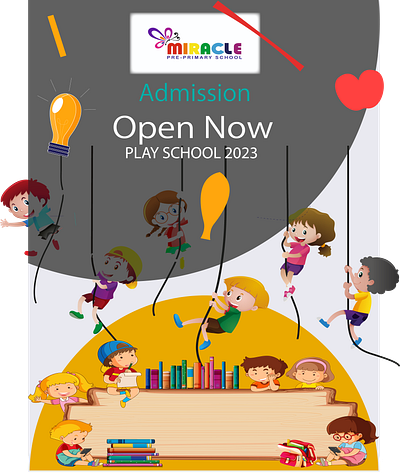 Miracle kids play school design graphic design