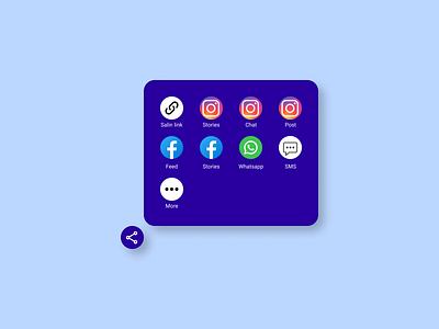 Social Share - DailyUI 010 app challenge dailyui design interface mobile share socialshare ui