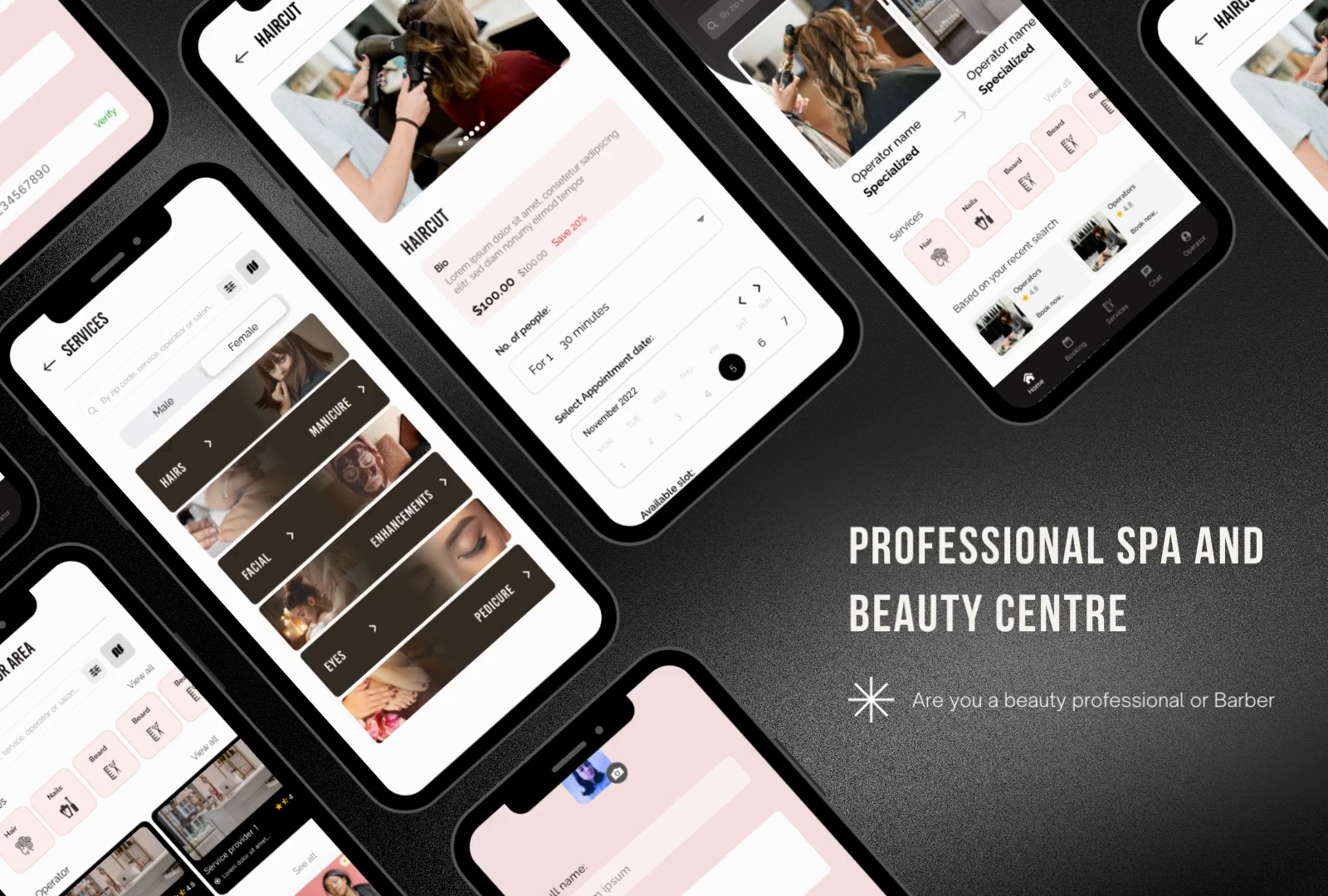 Salon App ui by Radha Gupta on Dribbble