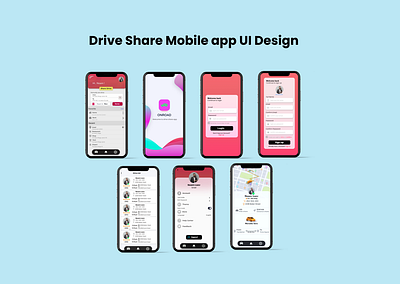 Drive share mobile app UI design app ui design design drive share app ios app mobile app mobile app ui design ride share app ui ui design ux