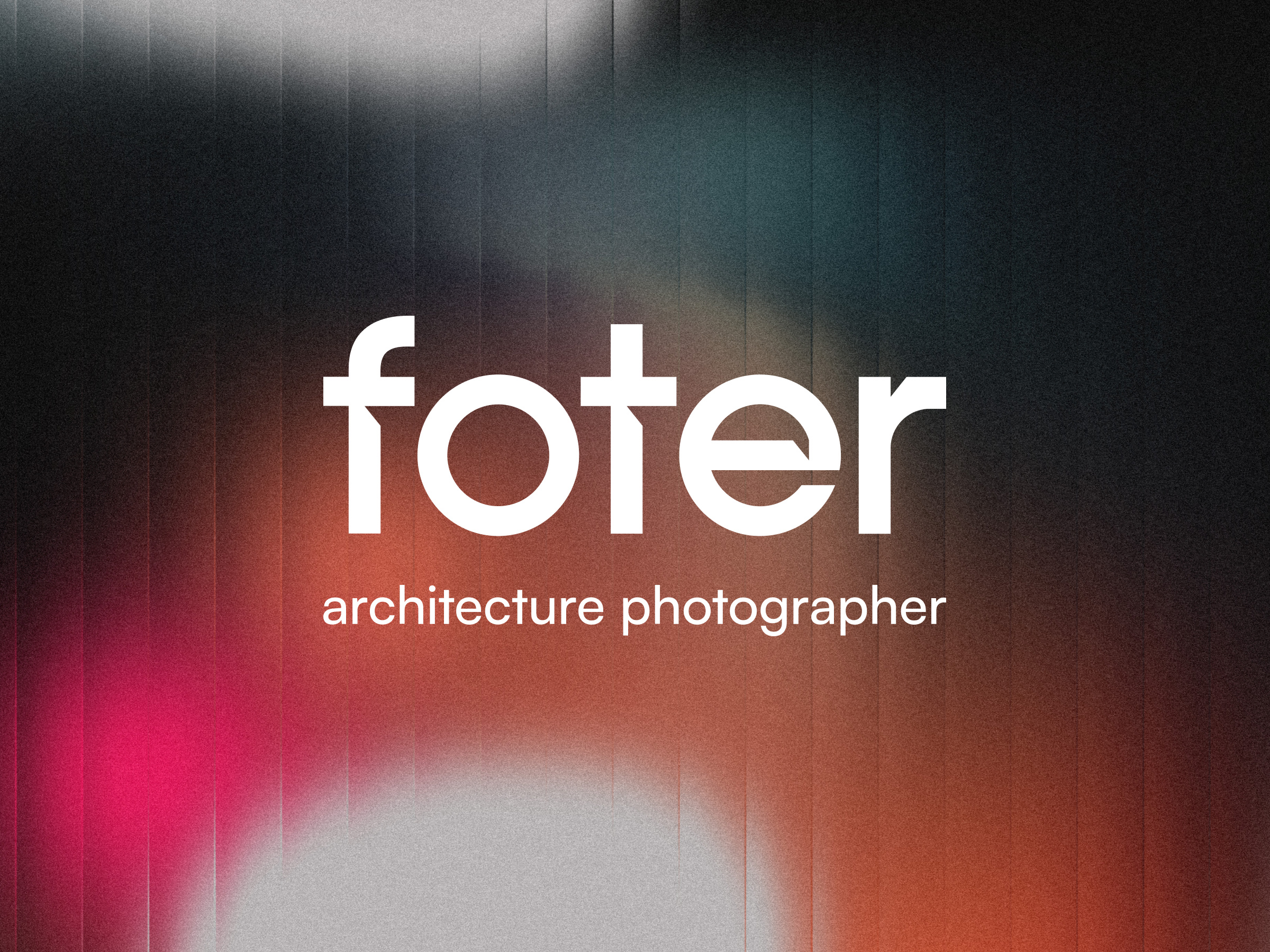 foter - architecture photographer architecture building exterior geometric house interior logo logotype minimal photographer photography