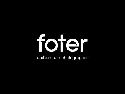 foter - architecture photographer architecture building exterior geometric house interior logo logotype minimal photographer photography