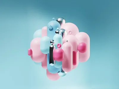 Breathing Blue 3d animation branding candy design graphic design illustration logo motion graphics pink sweet