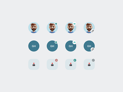 Avatars! avatars badges clean desktop empty avatar icons interface transactions ui white