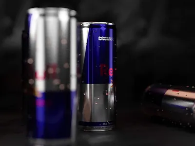 Redbull Small Animation 3d animation blender productanimation realistic render watersplash