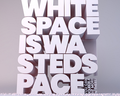 Whitespace - 3D Typography 3d blender typography