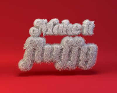 Make it fluffy - 3D typography 3d blender typography