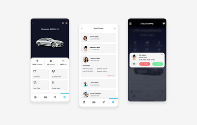 Share Your Mercedes Mobile App design: iOS Android android app application application design car hiring challenge ios mercedes mercedes me mobile app sharing ui user interface user interface design ux