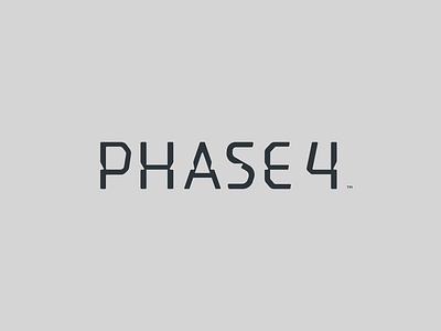 Phase 4 4 brand identity branding custom type industrial laser technology logo manufacturing phase technology wordmark