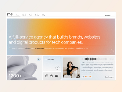 ST_S | Creative Design Agency Landing Page Website 17 agency branding design landing studio ui uiux ux web