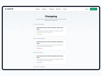 Changelog Design changelog design list minimal ui