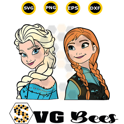 Elsa And Anna SVG elsa and anna svg svgbees