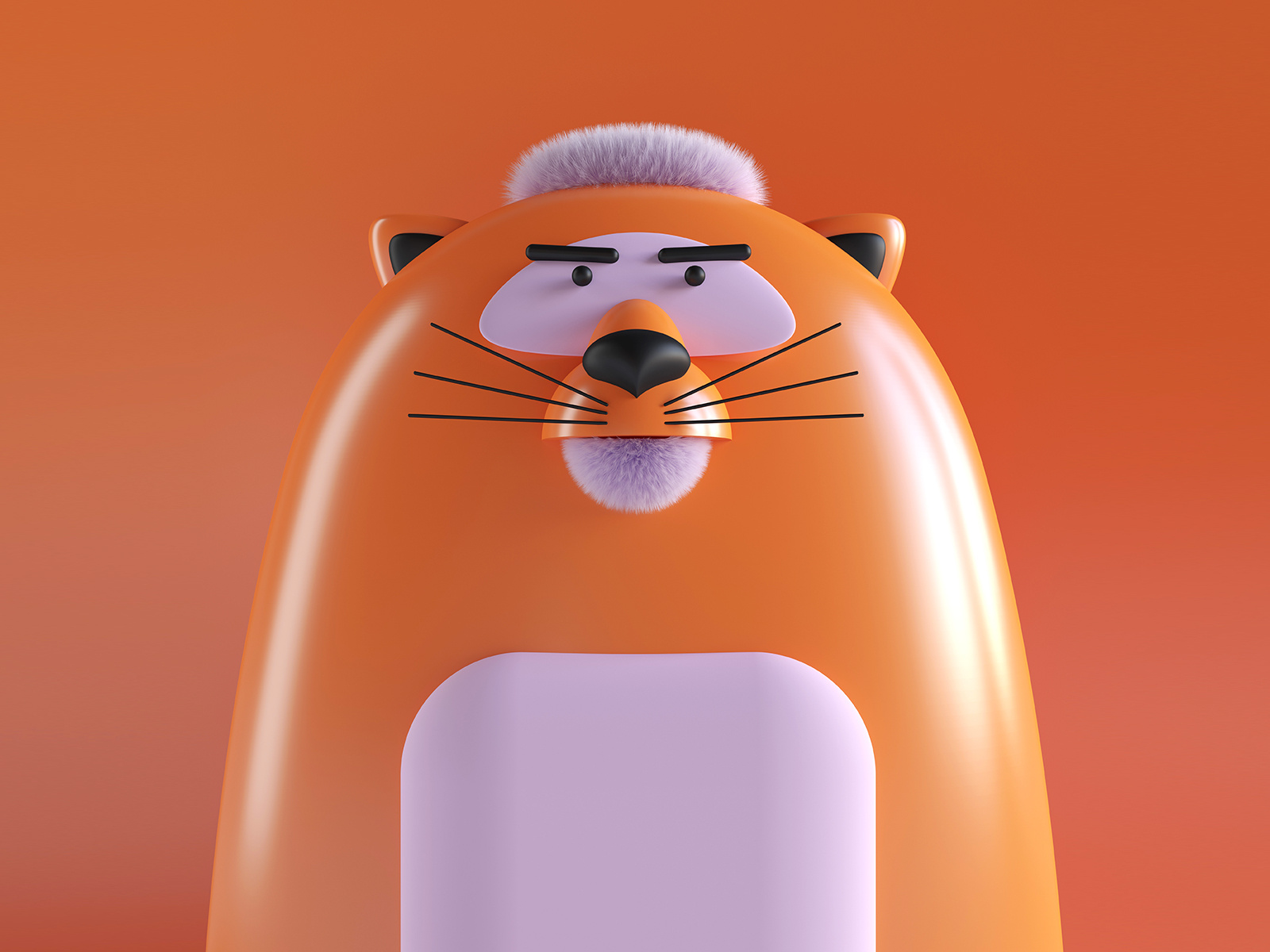 Oranga is a highly flammable cartoon cat by RoninStrider on Dribbble
