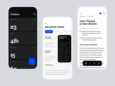 Notes and diary diary documents notes notion ui