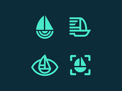 SailWatcher. Logo options boat brand branding design elegant graphic design illustration logo logo design logotype mark minimalism minimalistic modern ocean sail sea sign vector yacht