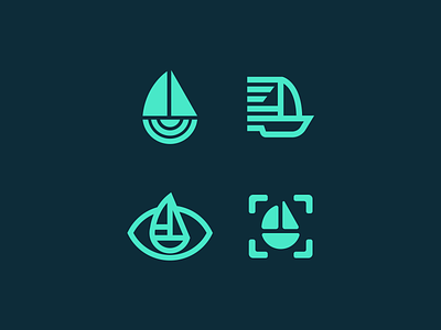 SailWatcher. Logo options boat brand branding design elegant graphic design illustration logo logo design logotype mark minimalism minimalistic modern ocean sail sea sign vector yacht