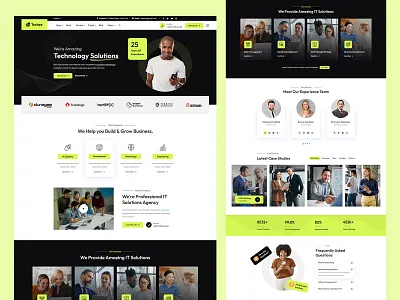 IT Solution Web Exploration agency animation branding creative illustration it landing page modern motion graphics product design saas technology ui ui designer ux ux designer website